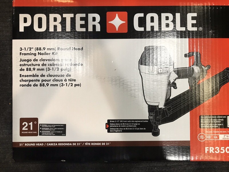 PORTER-CABLE Framing Nailer 21 Degrees Full Round, 3-1/2-Inch(FR350B)