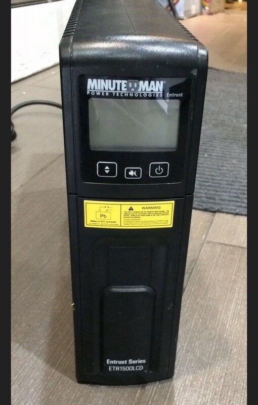 Minuteman 1500VA/900W Entrust LCD Line Interactive Uninterruptible Power Supply