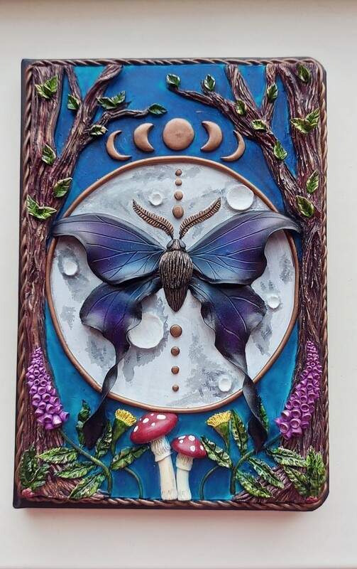 Moth bookcover/ 3D wall art