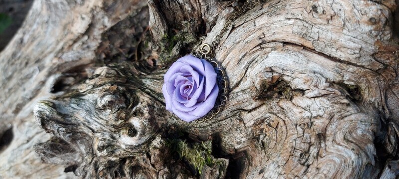 Victorian rose pendant