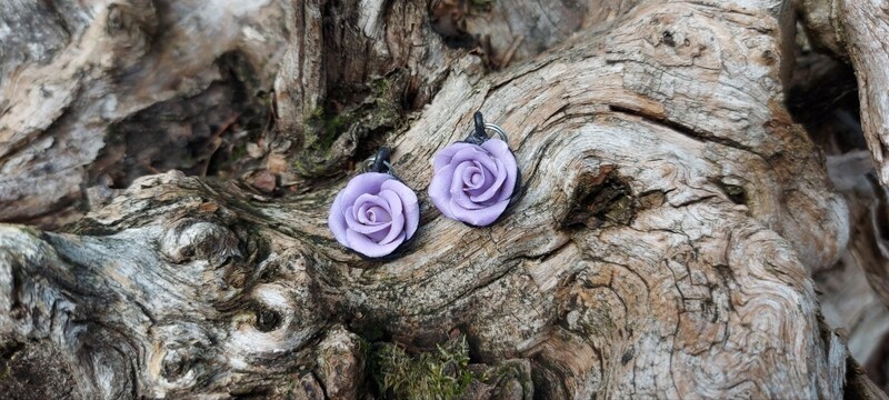 Victorian rose earrings