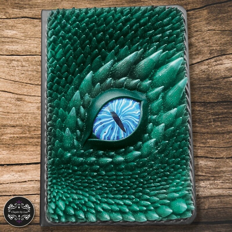 Dragon eye bookcover - Turquoise 