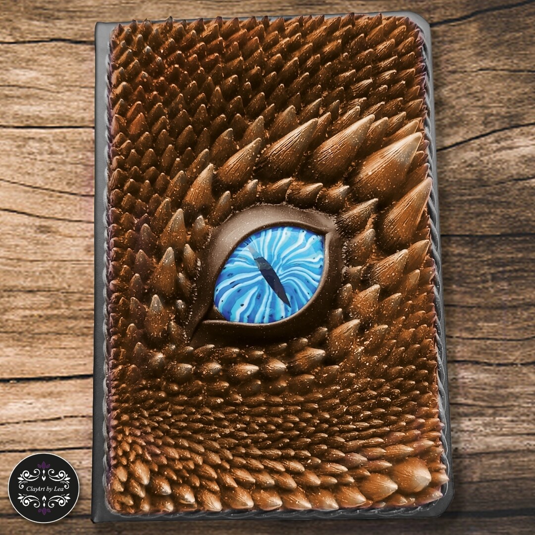 Dragon eye bookcover - copper/bronze