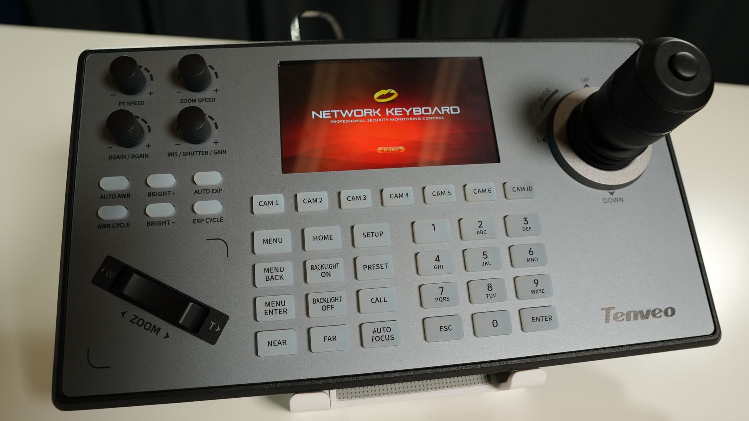 Tenveo NDI PTZ Camera Joystick Controller, 5'' LCD Screen