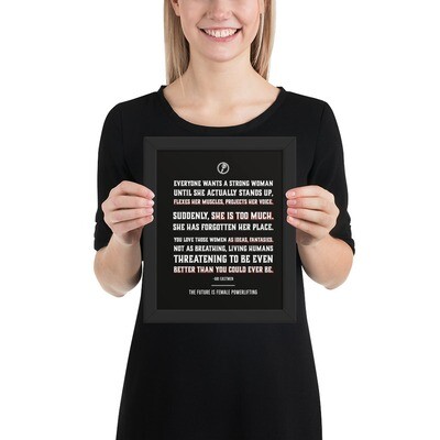 Strong Woman Quote- Framed Poster 