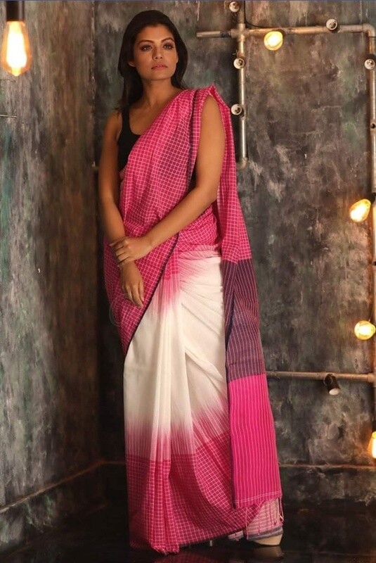 KHADI COTTON IKKAT SAREE