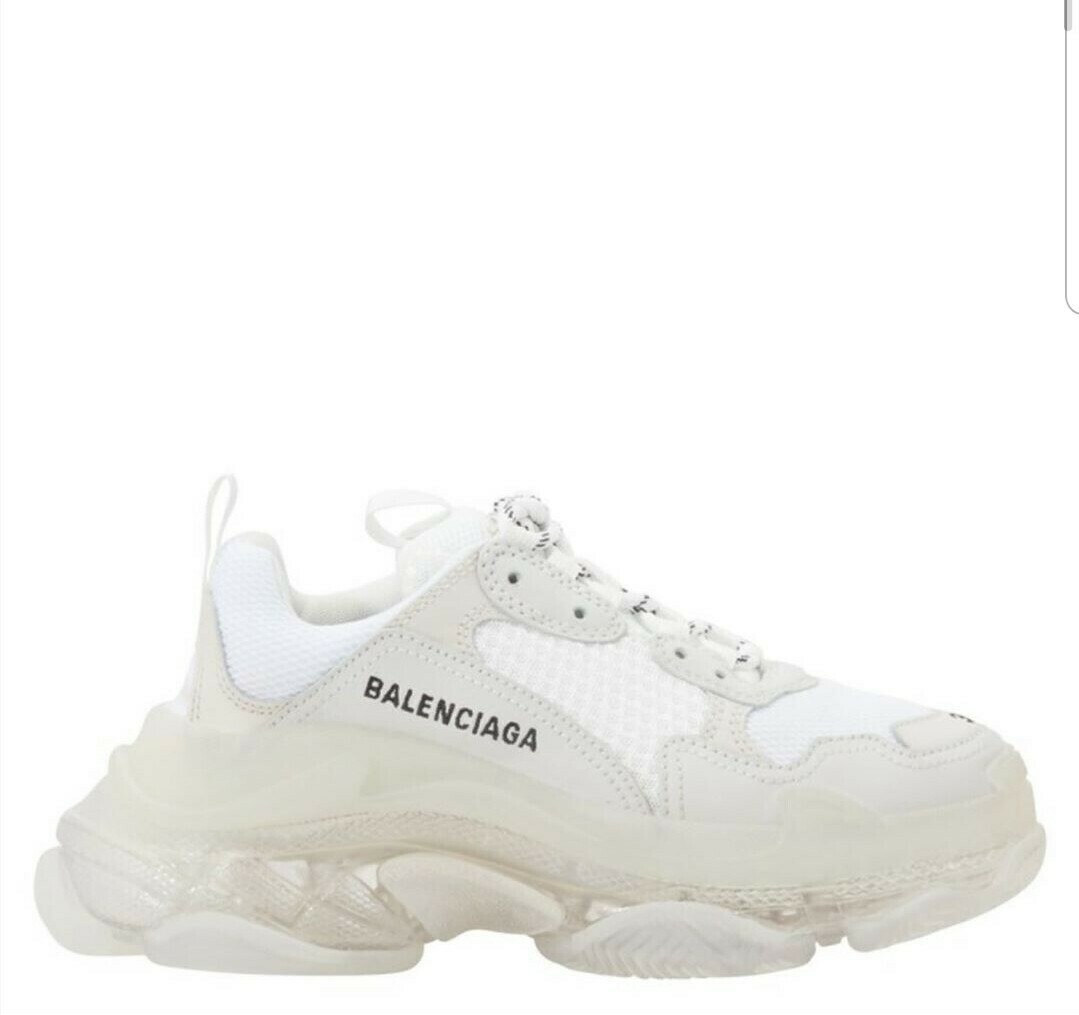 Balenciaga triple s clear sole white