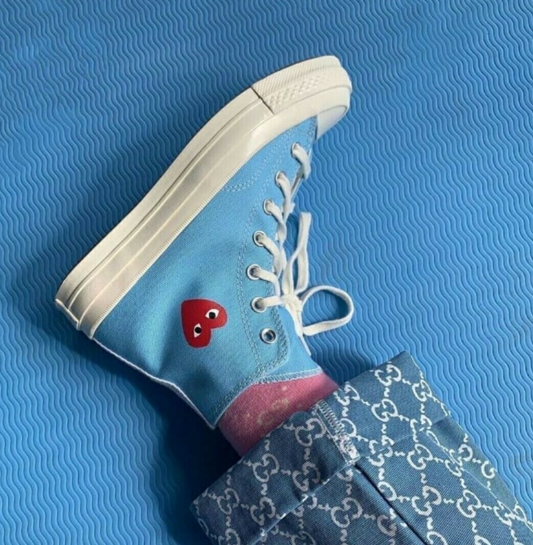Converse Chuck Taylor all-star 70s Hi Comme de Garcons play bright blue