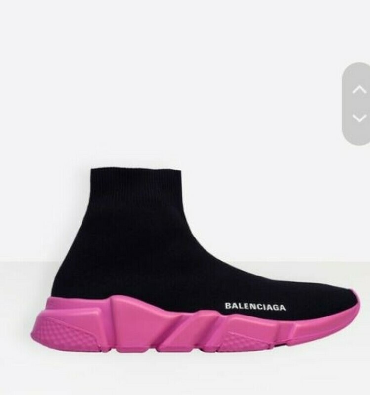 Balenciaga speed black sole fucsia