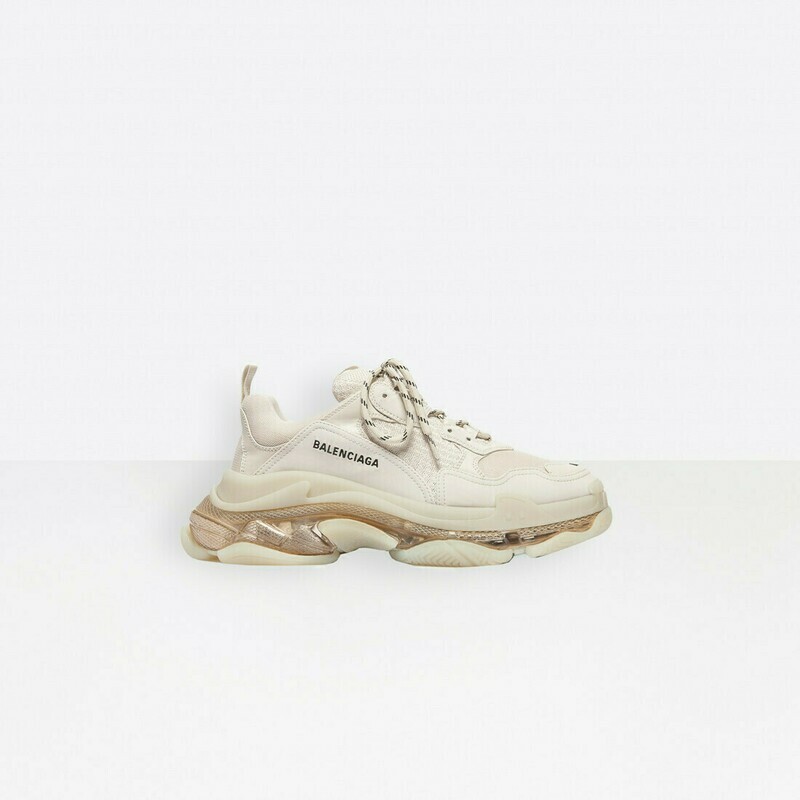 Balenciaga triple s clear sole gold
