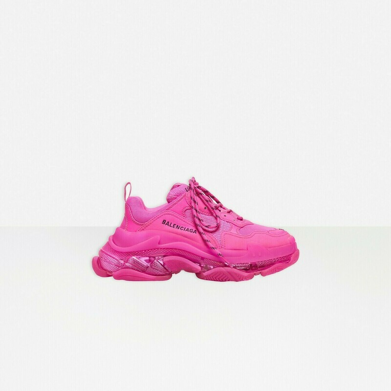 Balenciaga triple s clear sole fucsia