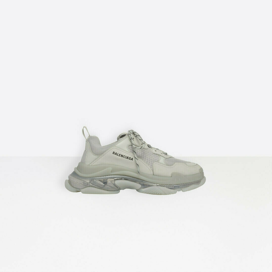 Balenciaga triple s clear sole gray