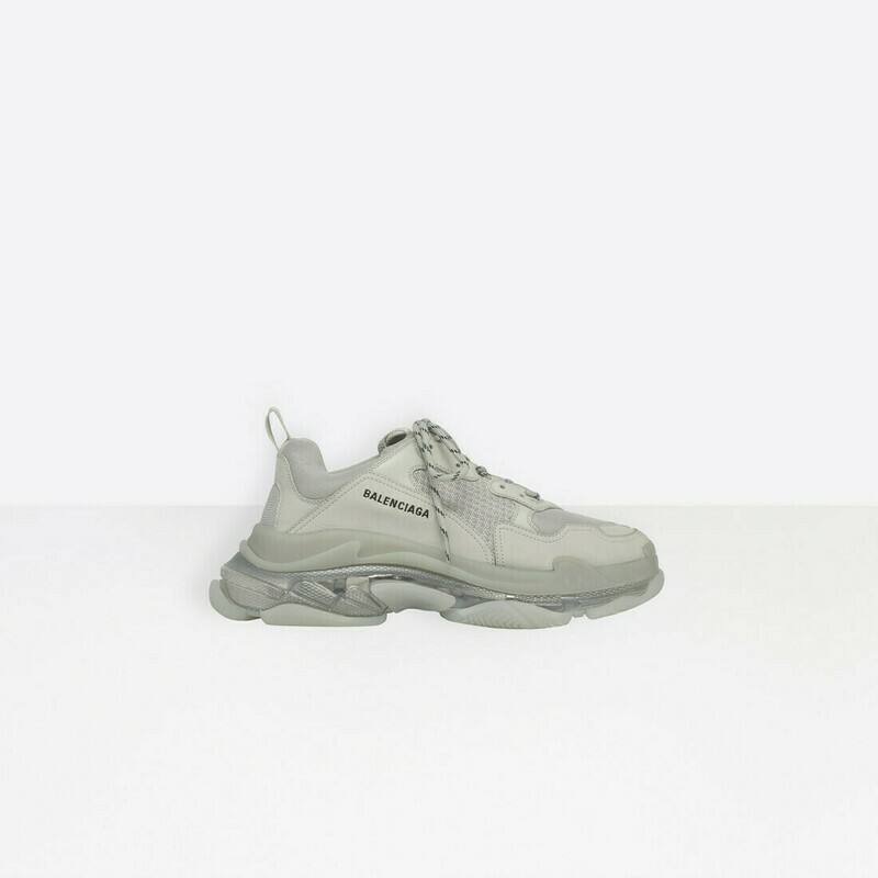 Balenciaga triple s clear sole gray