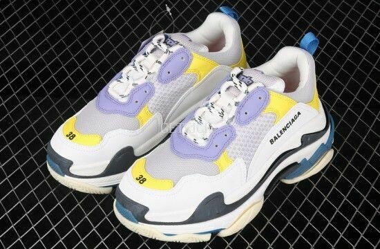 Balenciaga Triple S Sneaker Grey Yellow Purple Blue