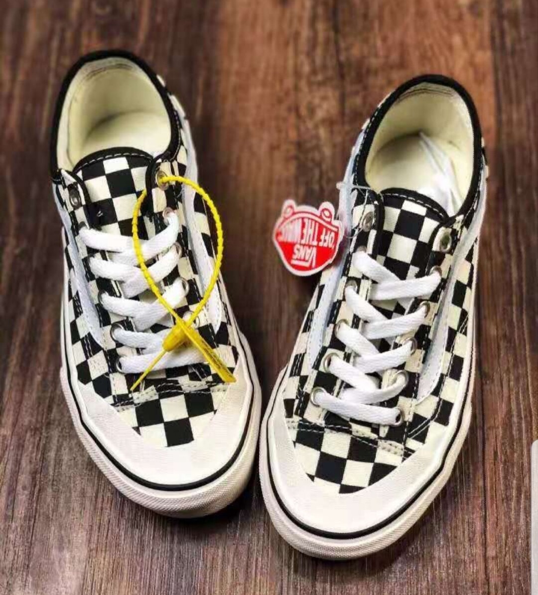 VANS STYLE  Black and White All Checkerboard Canvas