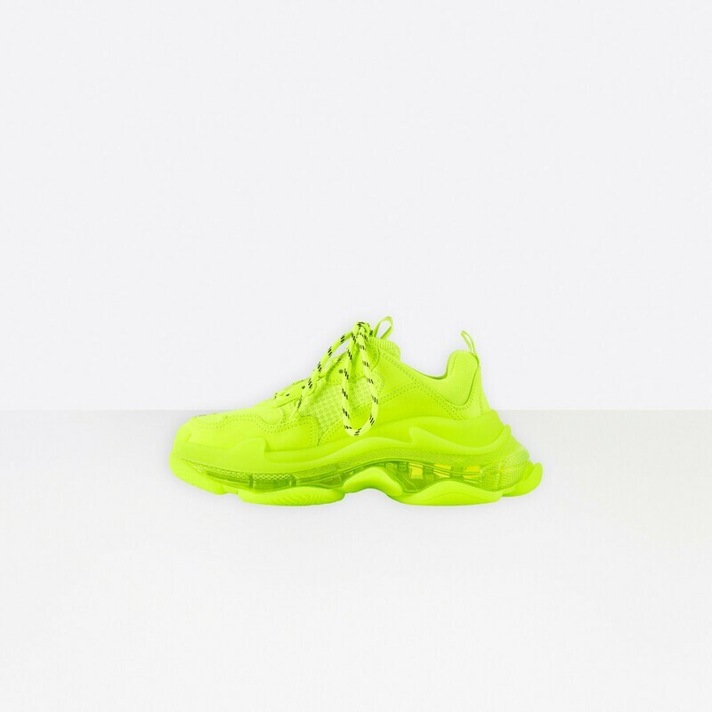Balenciaga triple s clear sole yellow fluo