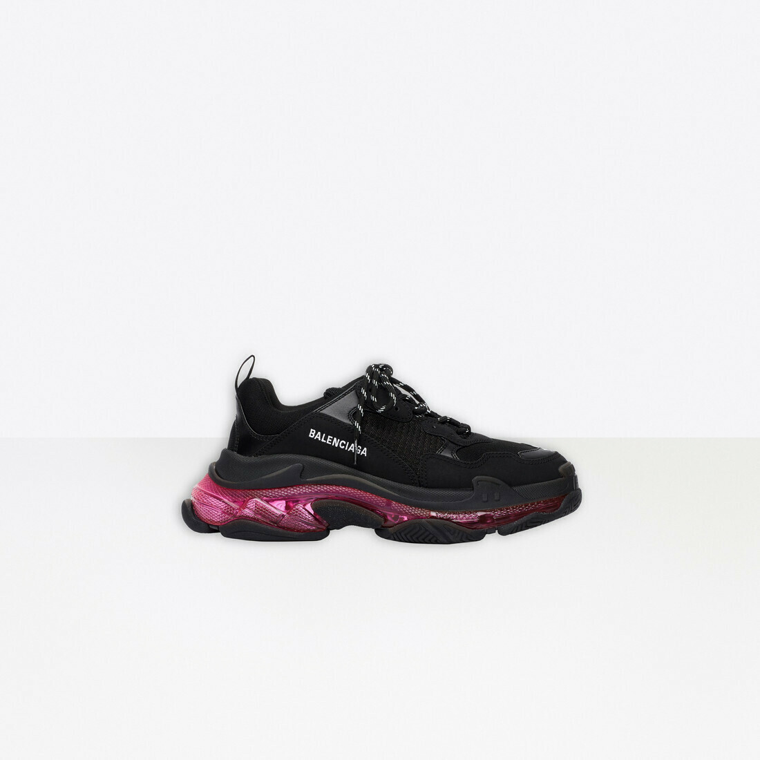 Balenciaga triple s clear sole Black pink