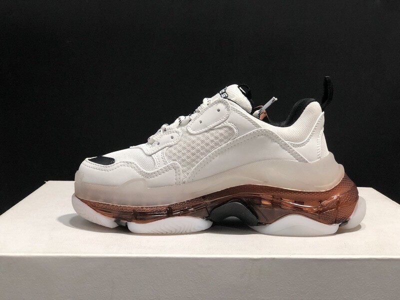 Balenciaga Triple S Clear Sole White Rose Gold