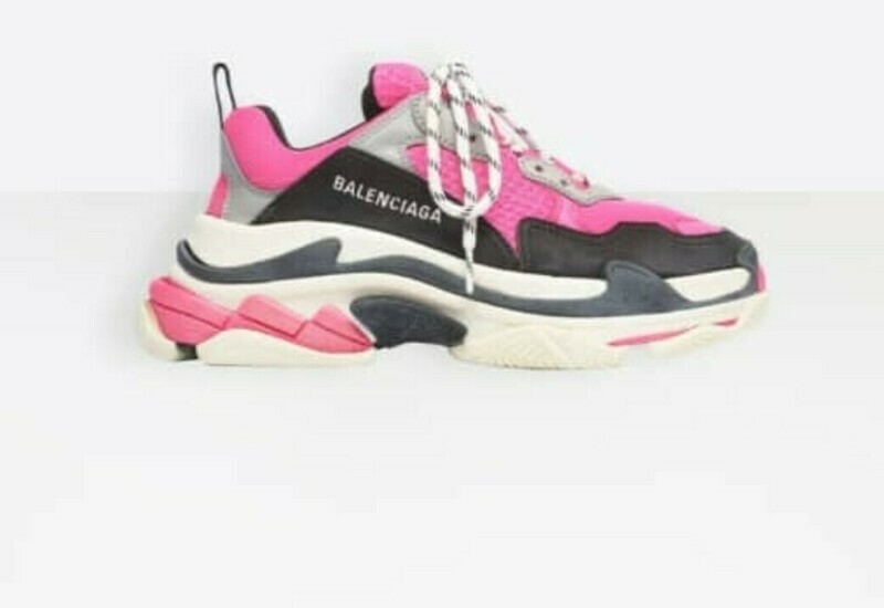 Balenciaga triple s fucsia black
