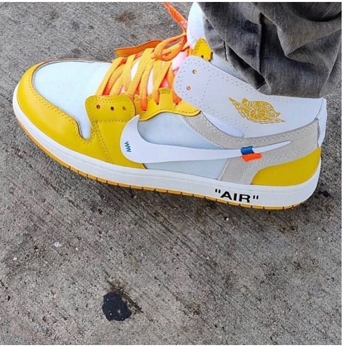 Off White per Air Jordan 1 Canary Yellow
