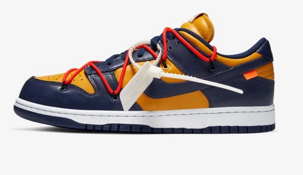 Off White x Nike Dunk Low University Gold