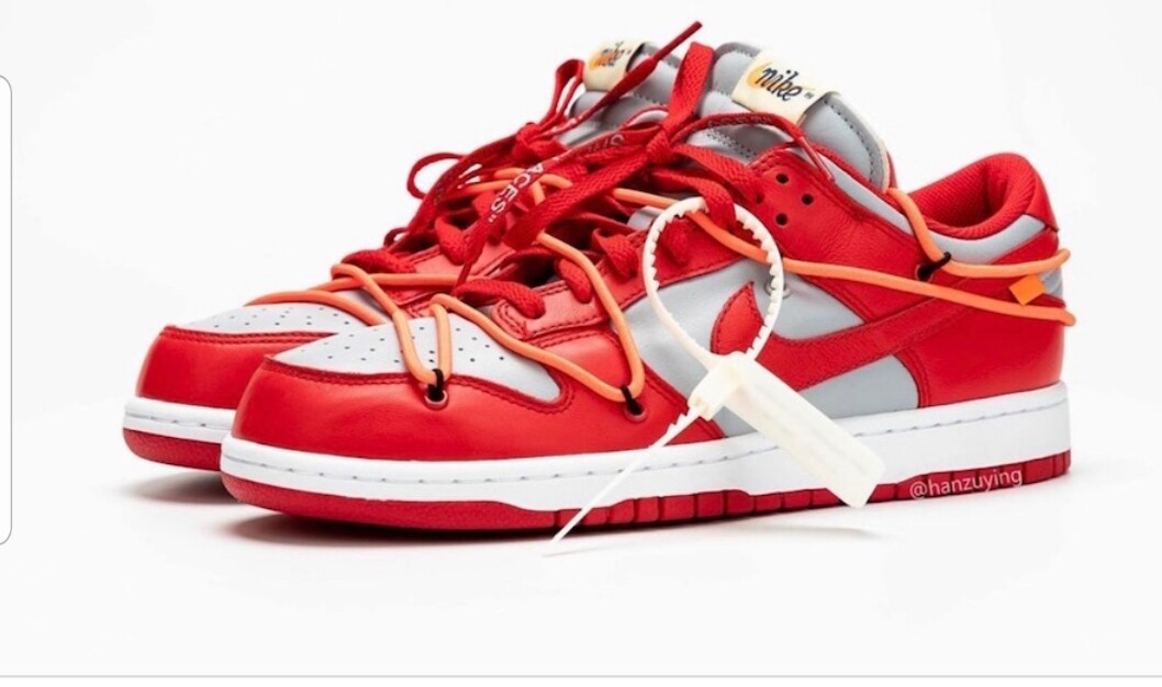 Off White x Nike Dunk Low University Red
