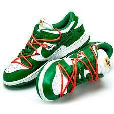 Off White x Nike Dunk Low Pine Green
