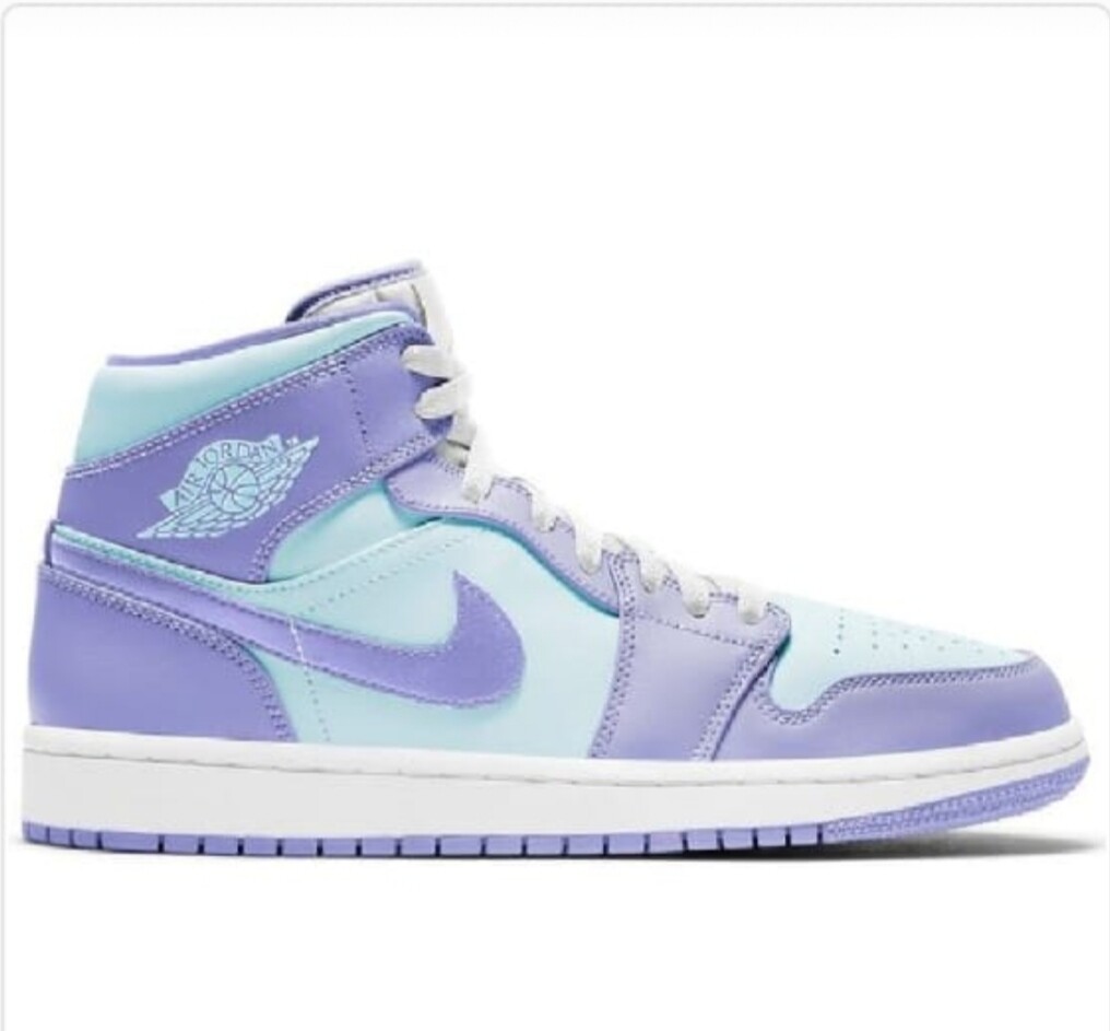 Air Jordan 1 Mid Purple Aqua