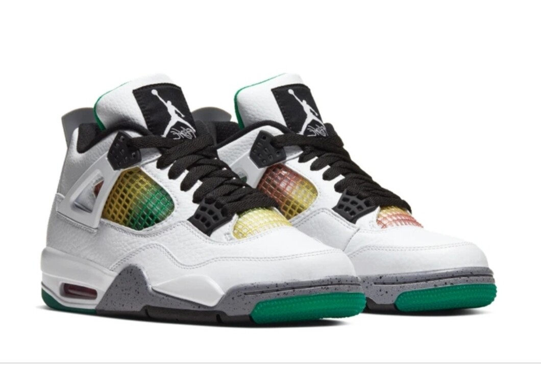 air jordan 4 retro lucid green rasta