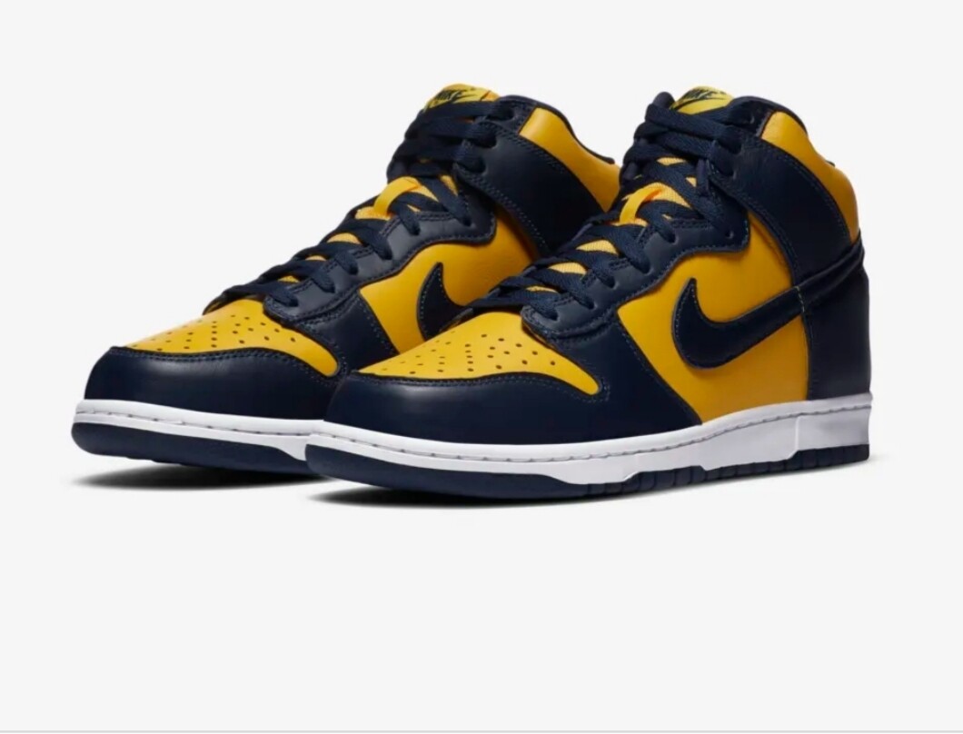 Nike Dunk High Maize &amp; blue (Michigan) 