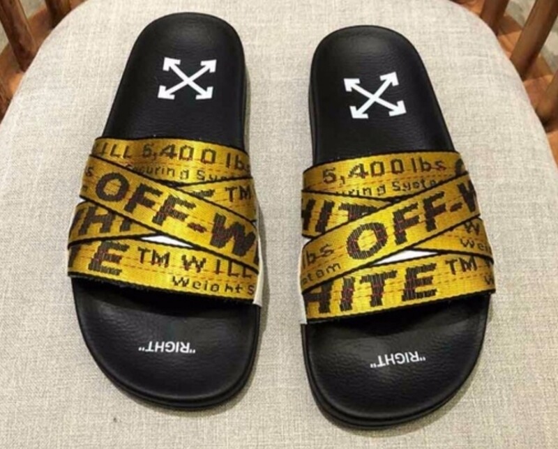 Ciabatte Off White gialle 
