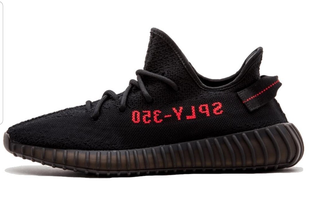 Yeezy 350 V2 black red