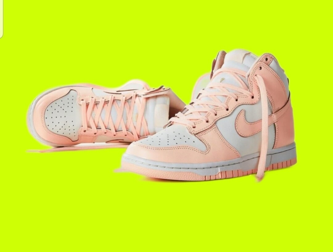 Nike Dunk High white pink