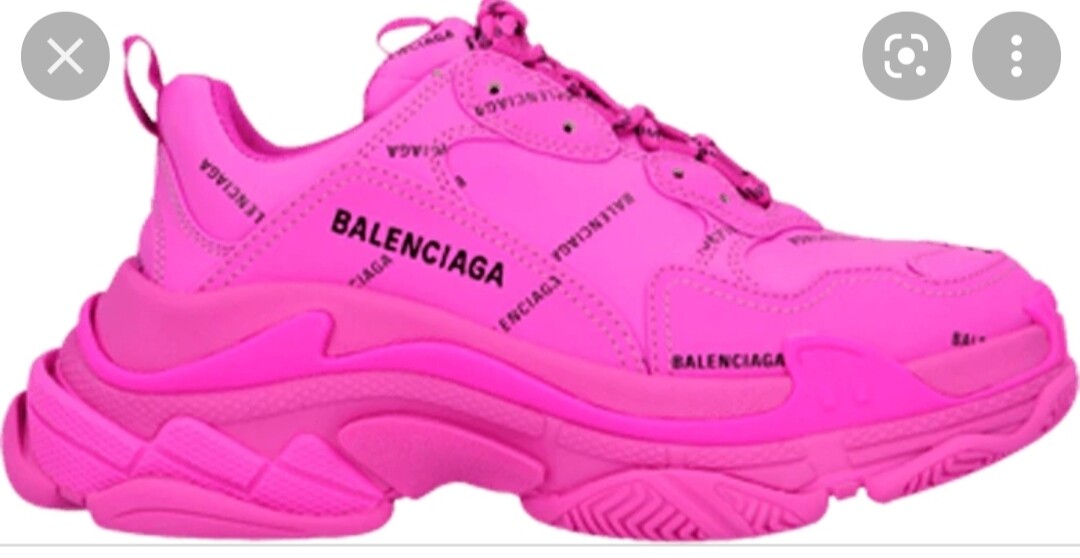 Balenciaga triple s  allover logo fuxia 
