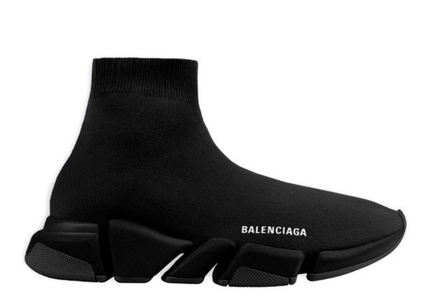 Balenciaga  speed 2.0 clear sole total black 
