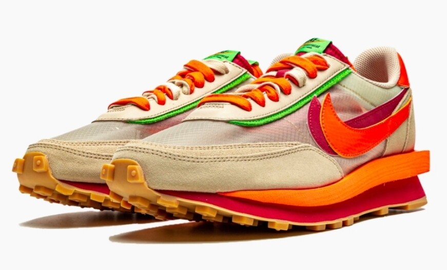 Nike LD Waffle Sacai x Clot Net Orange 