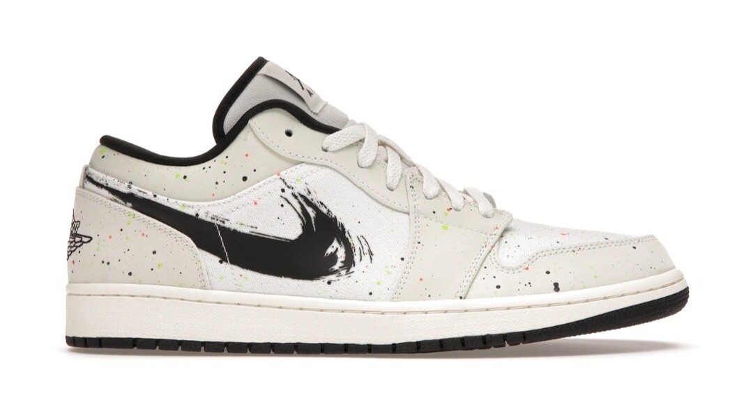  air jordan 1 low  Brushstroke... White