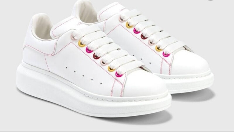 Alexander  Mcqueen Oversized White Raimbow