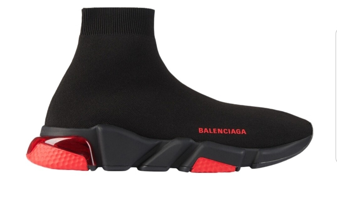 Balenciaga speed clear sole red