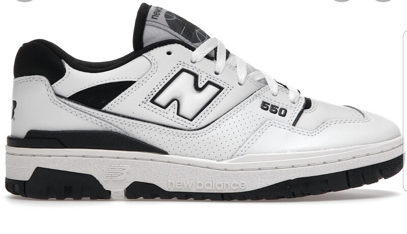 New balance 550 white black 