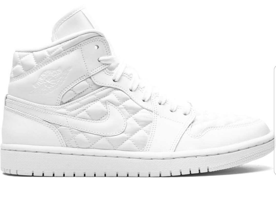 Air Jordan 1 Mid Quilted White 