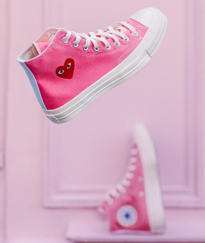 Converse Chuck Taylor all-star 70s Hi Comme de Garcons play pink