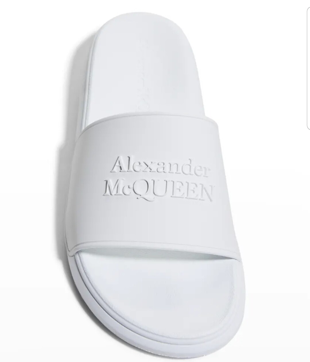 Alexander Mcqueen logo pool slide total white 