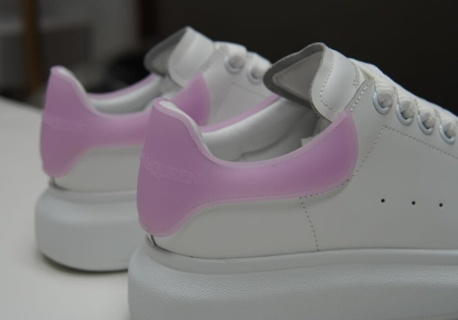 Alexander mcqueen oversize  white - pink