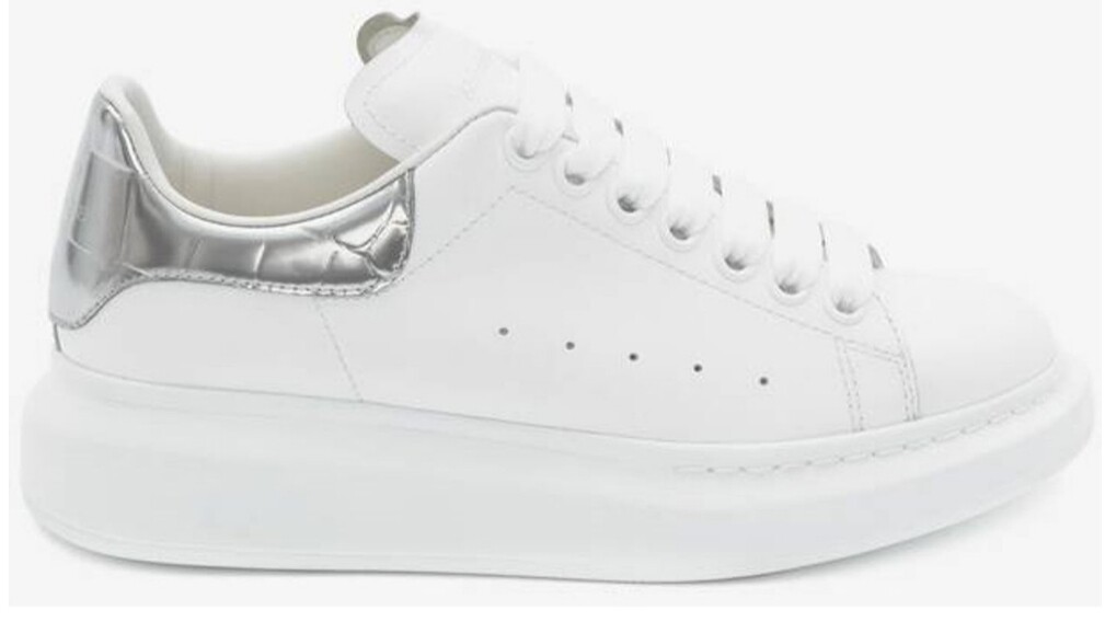 Alexander Mcqueen Oversize white silver croco (W) 
