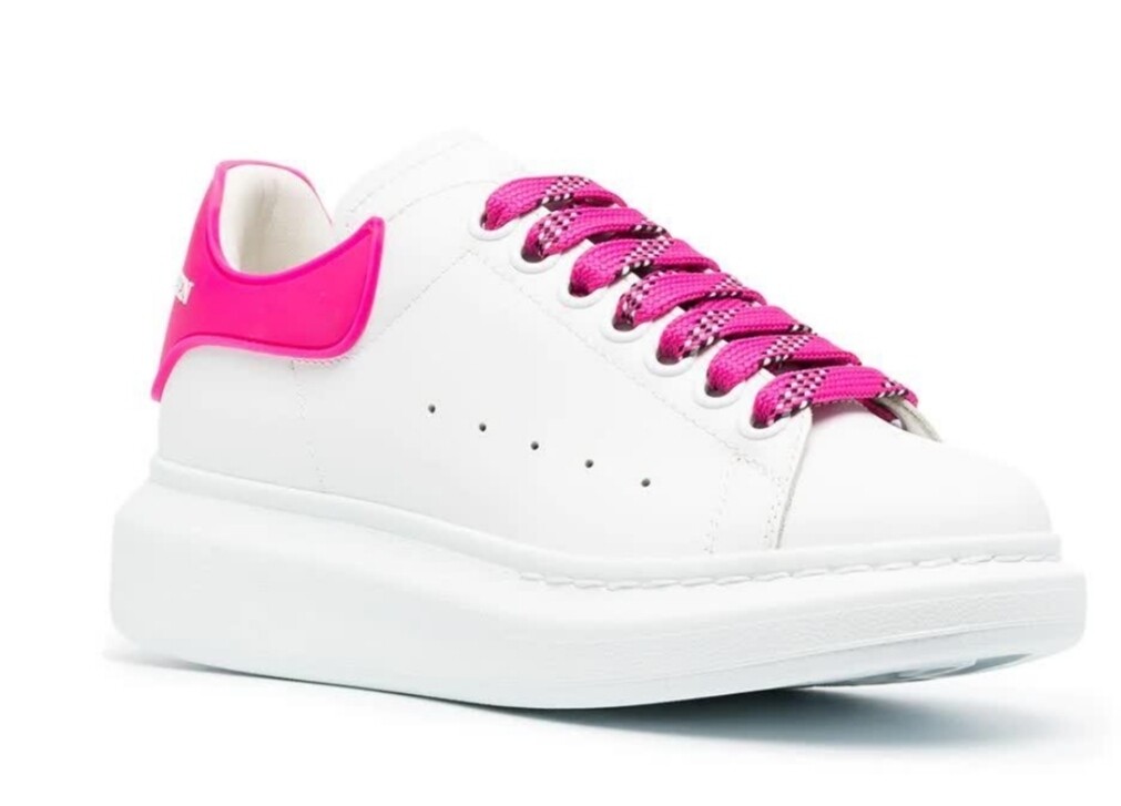 Alexander mcqueen oversize white fucsia 