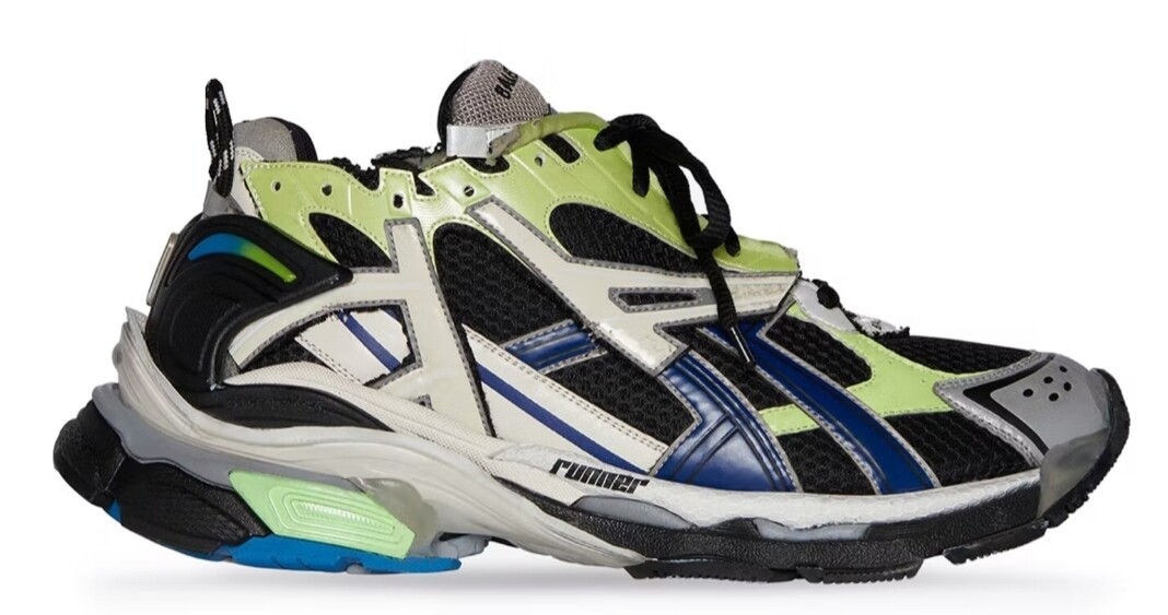 Balenciaga sneaker runner Green blue black Grey 