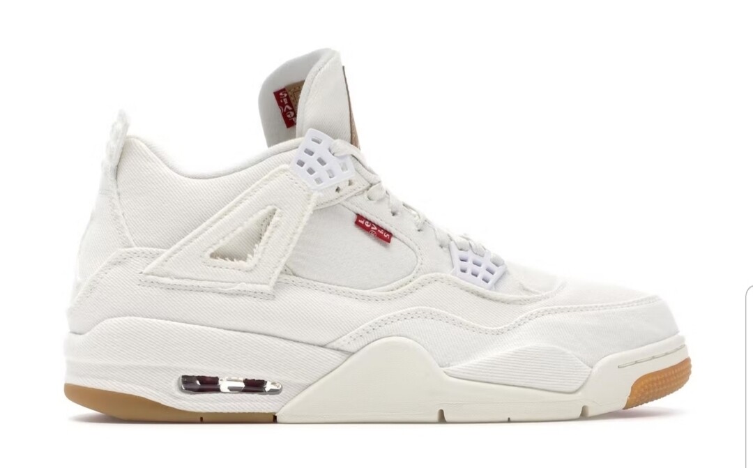 Air Jordan 4 Retro Levi&#39;s White (Levi&#39;s Tag) 