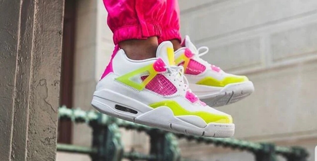 Jordan 4 Retro White Lemon Pink (GS) women 