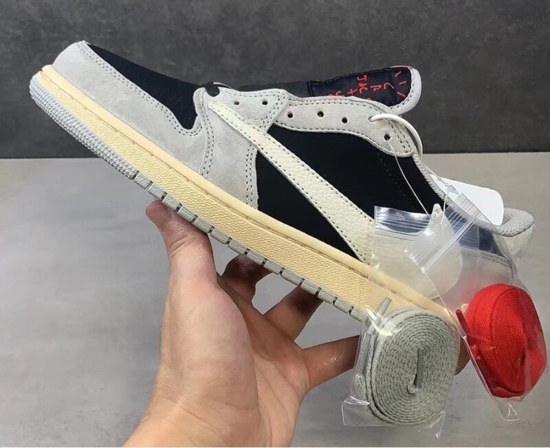  Travis Scott x air jordan 1 low  Reverse grey/black dupe